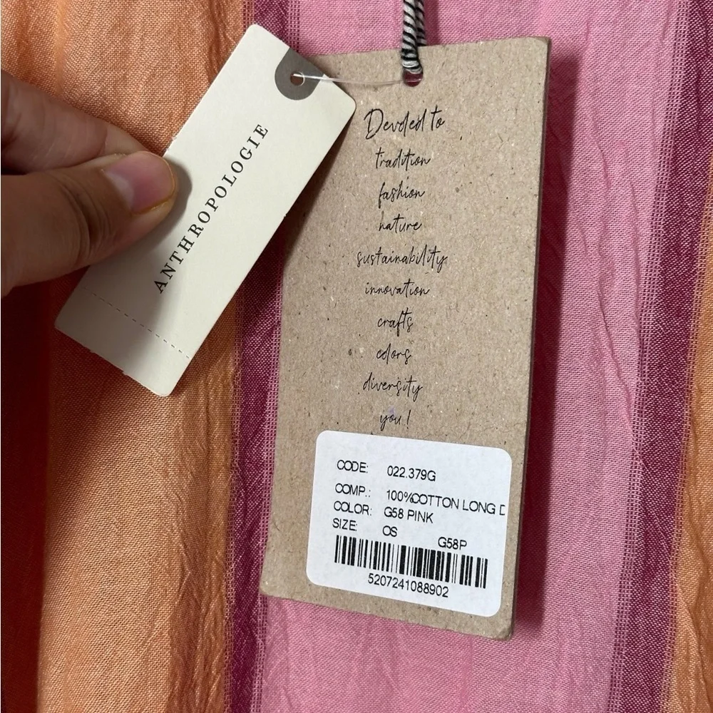 Anthropologie Devotion Twins Waistless Crewneck Maxi 100% Cotton Dress Size OS - Picture 7 of 11